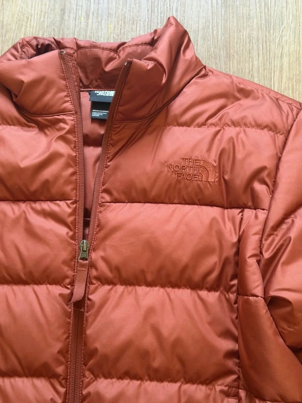 The North Face Men's Brick Red Quilted Puffer Jacket